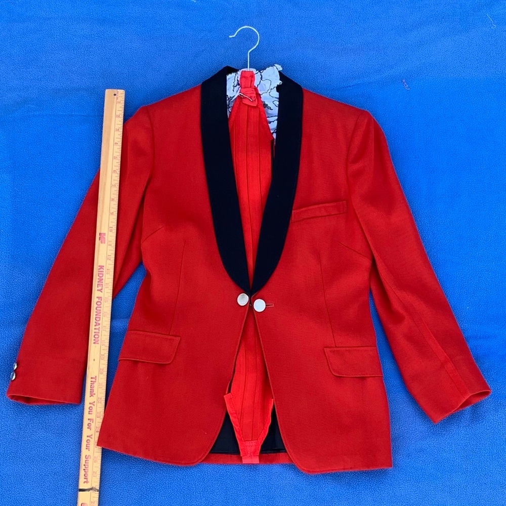 Red and Black Suit Jacket